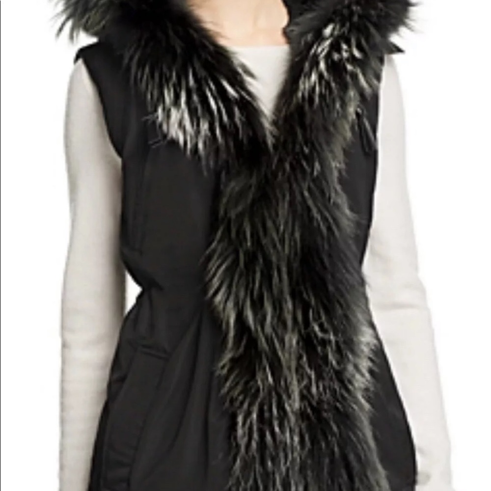 Derek Lam down vest with real fur trim